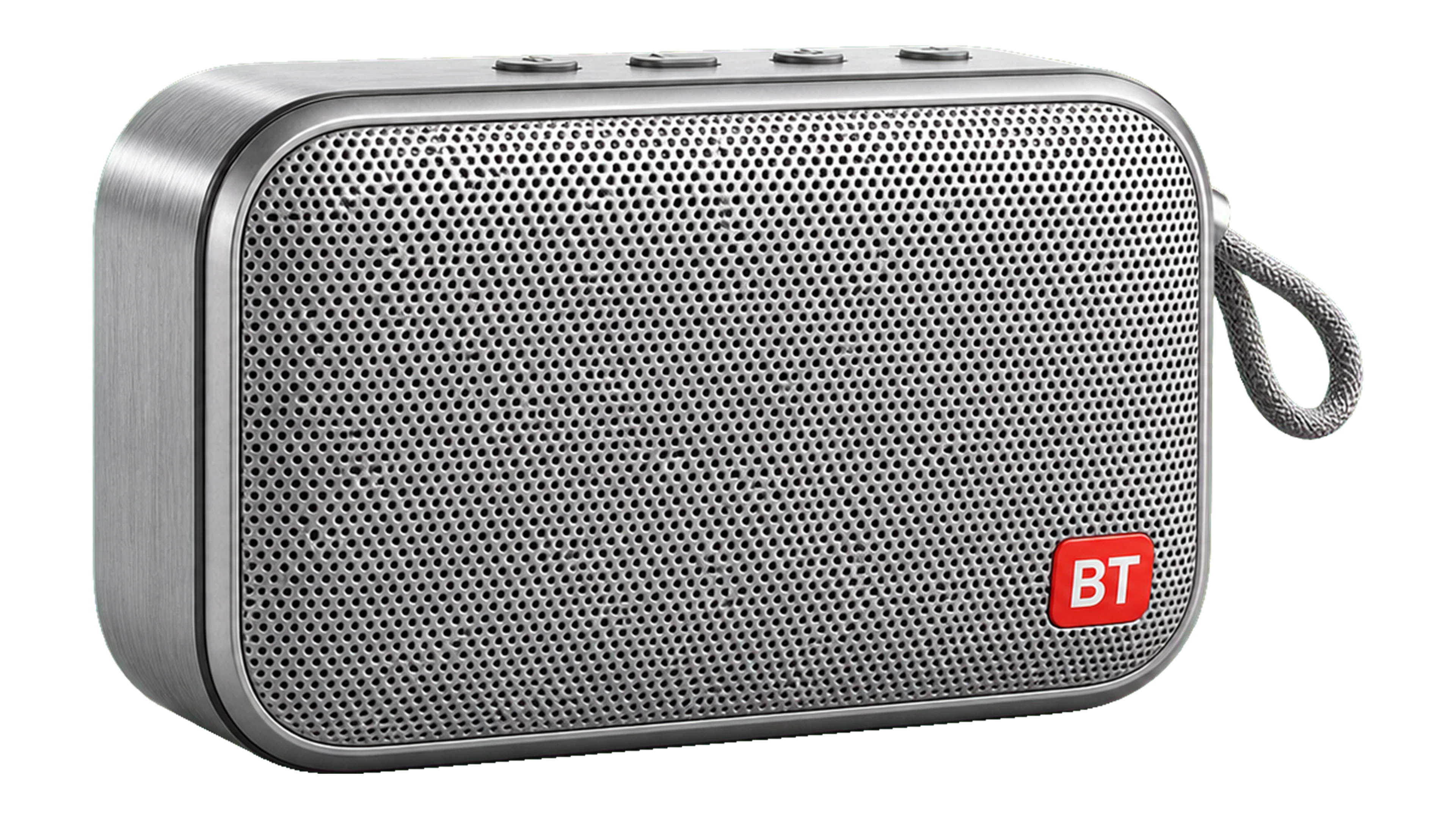 Premium brushed silver Bluetooth speaker